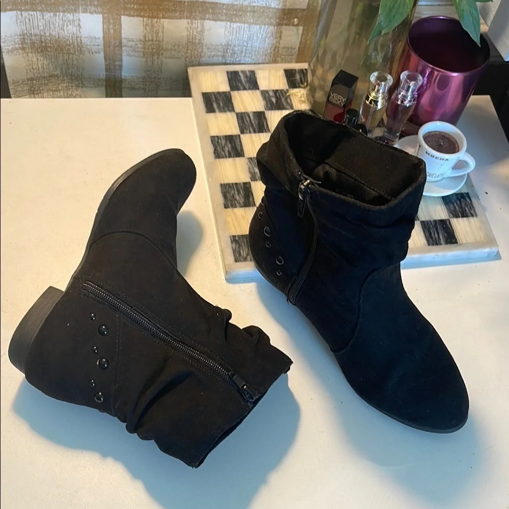 SO Black Ankle Booties with Suede Finish - Picture 16 of 16